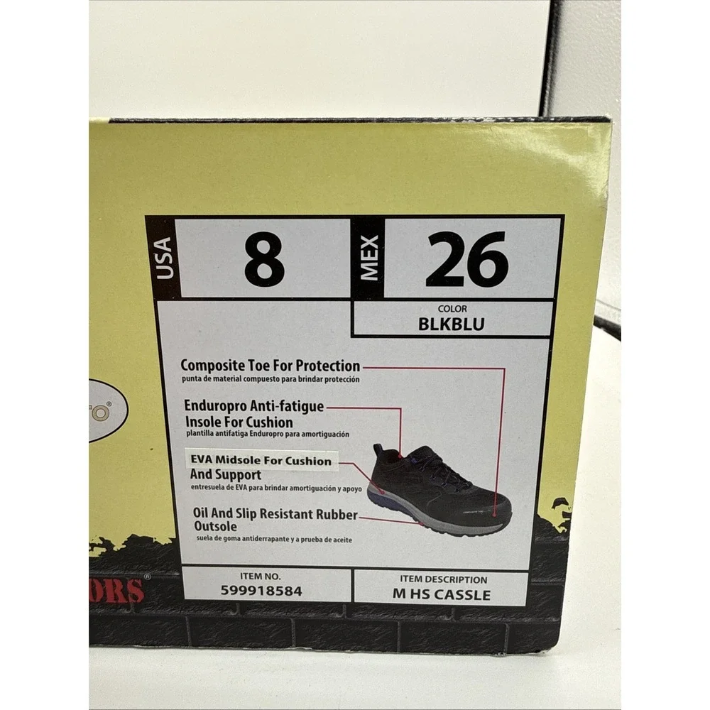 Herman Survivors Cassle Safety Work Shoes Composite Toe Size 8 New